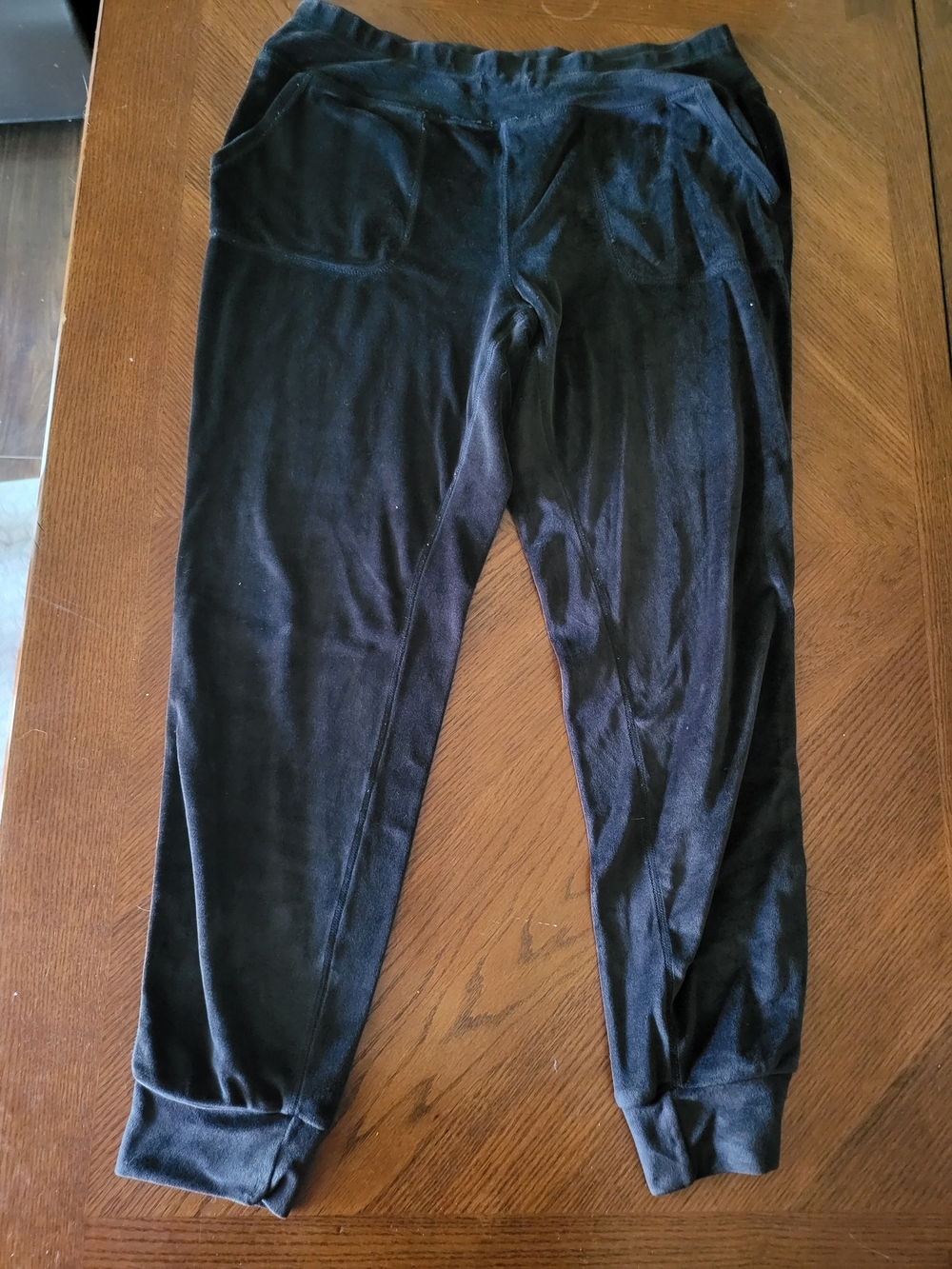 32 Degrees Heat Black Velour Joggers Small